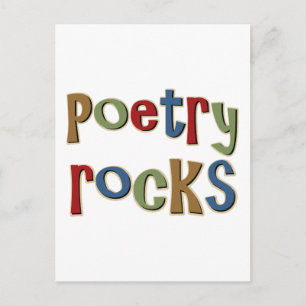 Cartão Postal Poetry Rocks