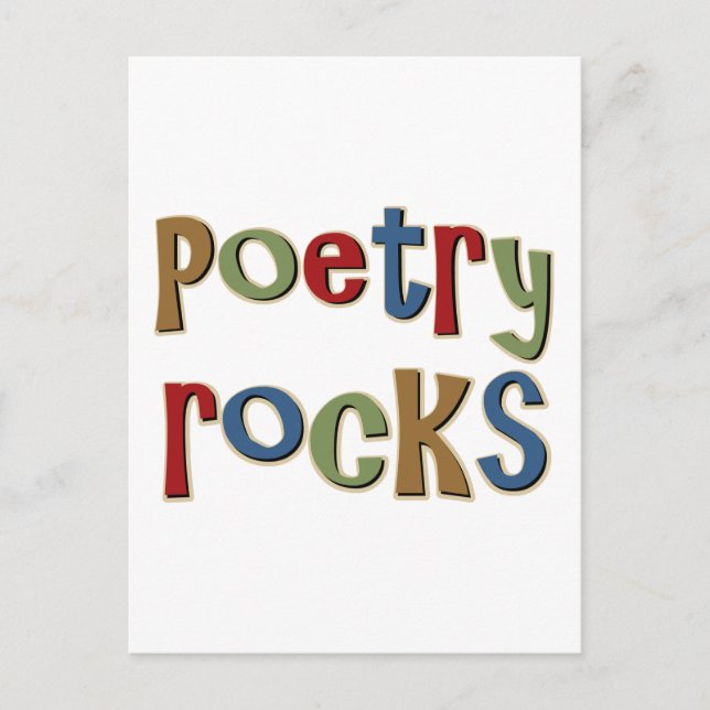 Cartão Postal Poetry Rocks (Frente)