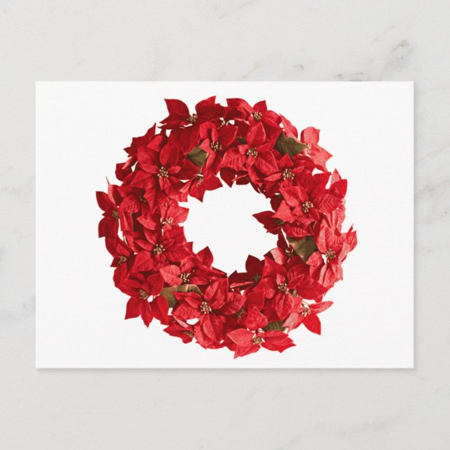 Cartão Postal Poinsettia wreath.png (Frente)