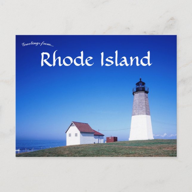 Cartão Postal Point Judith Light Rhode Island EUA (Frente)