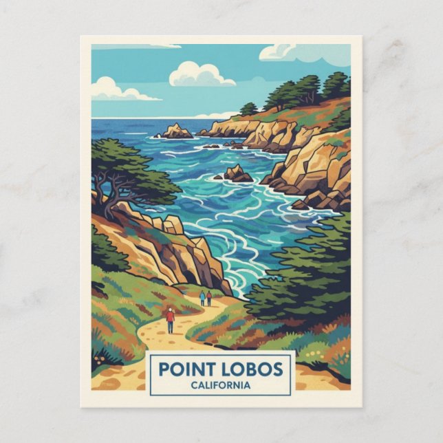 Cartão Postal Point Lobos California Travel (Frente)