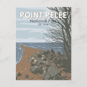 Cartão Postal Point Pelee National Park Viagem Art Vintage