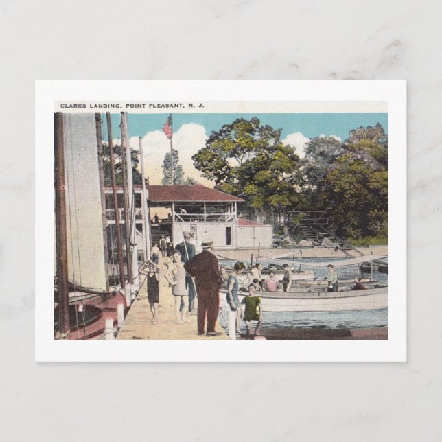 Cartão Postal Point Pleasant, New Jersey Vintage (Frente)