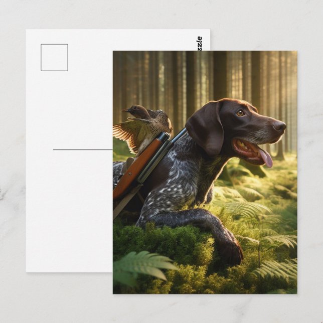 Cartão Postal Pointer Alemão de Pelo Curto (Frente/Verso)