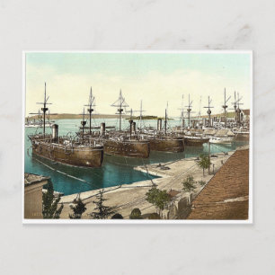 Cartão Postal Pola, Estaleiro Naval, Ístria, Áustria-Hungria rar