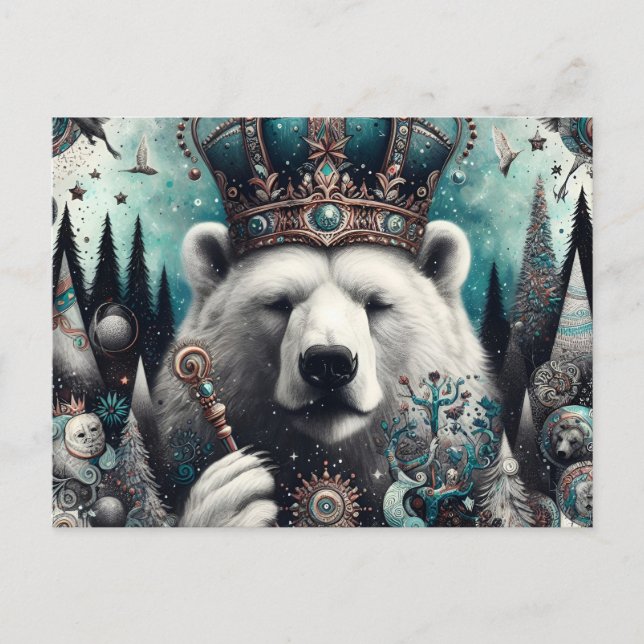 Cartão Postal Polar Bear King (Frente)