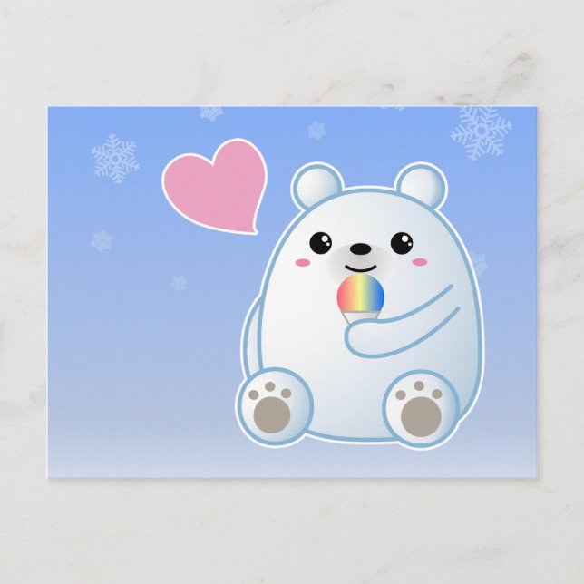 Cartão Postal Polar Bear Love (Frente)