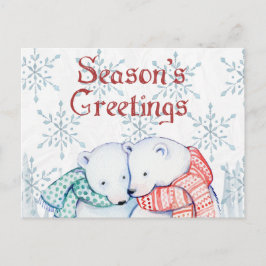 Cartão Postal Polar Bear Natal