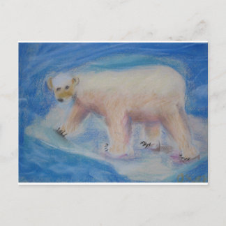 Cartão Postal Polar bear on shrinking ice