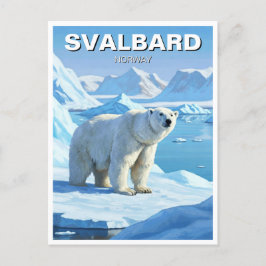 Cartão Postal Polar Bear Svalbard Noruega