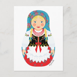 Cartão Postal Pole Matryoshka