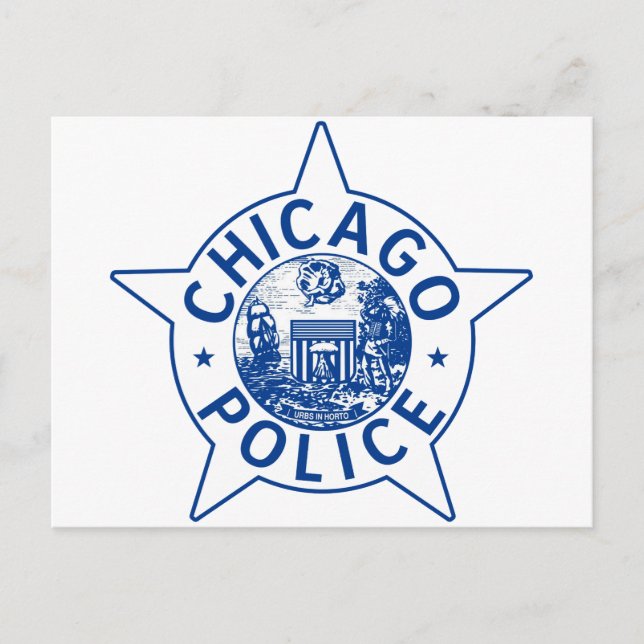 Cartão Postal Polícia de Chicago (VINTAGE) (Frente)