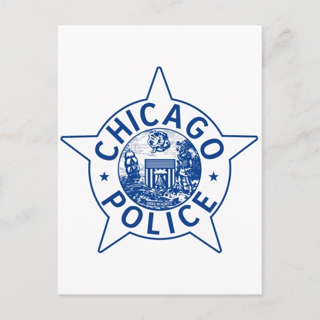 Cartão Postal Polícia de Chicago (VINTAGE) (Frente)