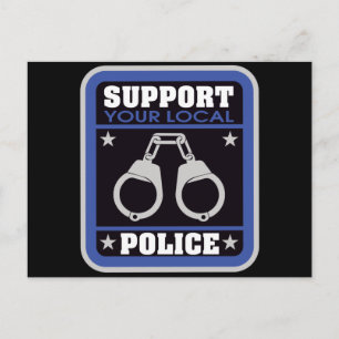 Cartão Postal Polícia local de apoio