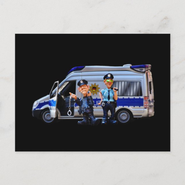 Cartão Postal Polícia Polícia Polícia Luzes de Formando da Acade (Frente)