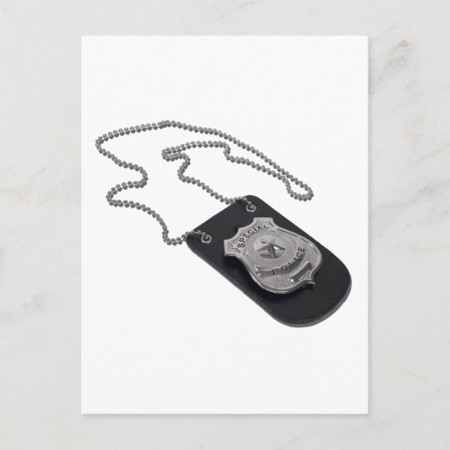 Cartão Postal PolíciaBadgeLeatherHolder120911 (Frente)