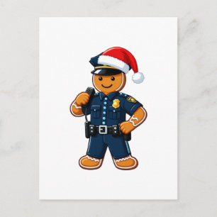 Cartão Postal Policial de Pão de Mel Natal 2026 Feriado