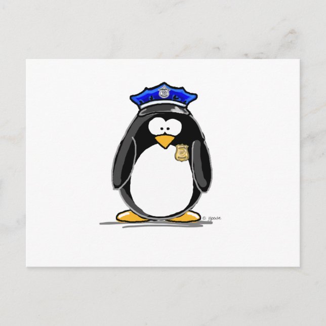 Cartão Postal Policial Penguin (Frente)