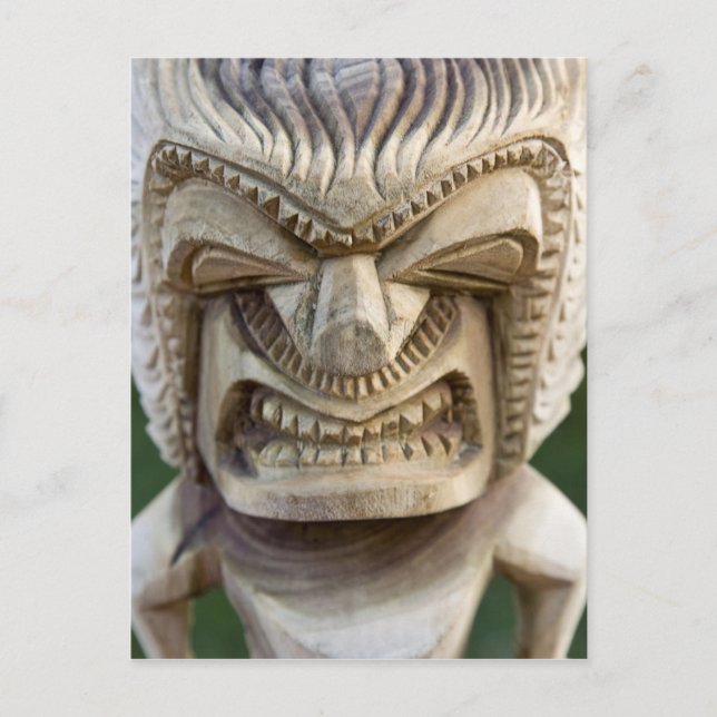 Cartão Postal Polinésia, Reino de Tonga. Encerramento da tiki (Frente)