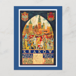 Cartão Postal Polish Vintage Travel Poster