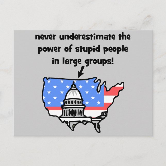 Cartão Postal política engraçada (Frente)
