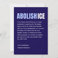 Cartão postal político anti-ICE personalizado