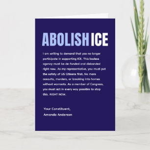 Cartão postal político anti ICE personalizado