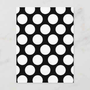 Cartão Postal Polkadot Preto e Branco