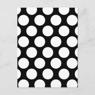 Cartão Postal Polkadot Preto e Branco
