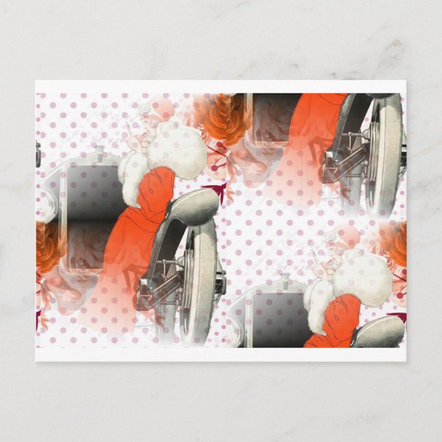 Cartão Postal polkadots flapper (Frente)