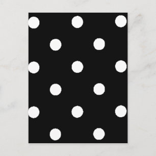 Cartão Postal polkadots preto e branco