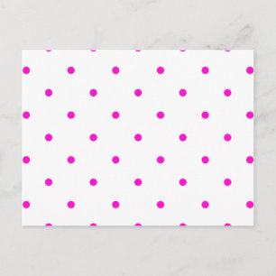 Cartão Postal Polkadots Rosa Pequenos