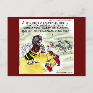 Cartão Postal "Pollenação" Insect Nightclub Cantor Engraçado