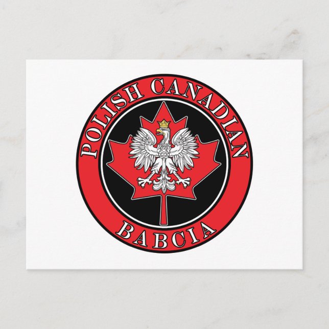 Cartão Postal Polonês Canadense Maple Leaf Babcia (Frente)