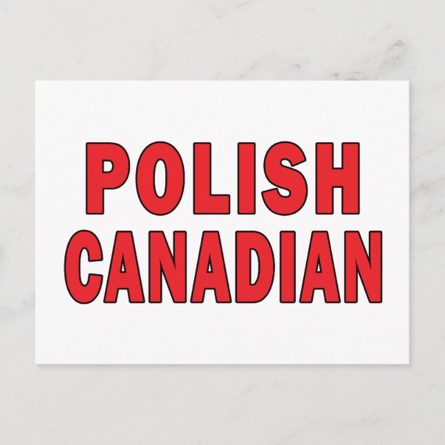 Cartão Postal Polonês canadiano (Frente)