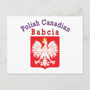 Cartão Postal Polonês canadiano Shield Babcia