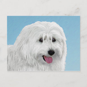 Cartão Postal Polonês Lowland Sheepdog Painting - Original Dog A