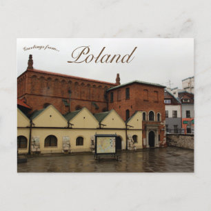 Cartão Postal Polônia da antiga Sinagoga Kazimierz, distrito de