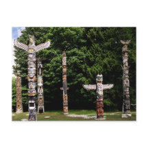 Polos de totem nativos americanos, Vancouver, brit