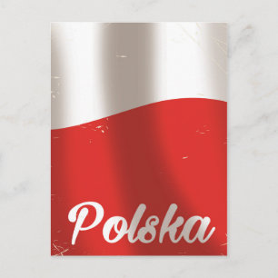 Cartão Postal Polska, pôster de viagem vintage da Polônia