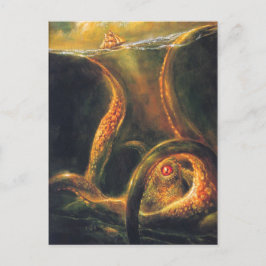 Cartão Postal Polvo Monster