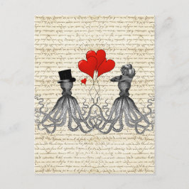 Cartão Postal Polvos e corações da Vintage