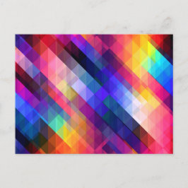 Cartão Postal Polygon abstract colorful pattern