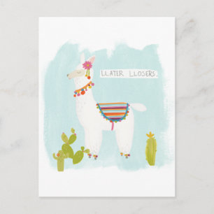 Cartão Postal Pom Pom Llama Rama - Llater Llosers