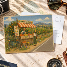 Pomar de Citros Vintage da Califórnia à Beira da E