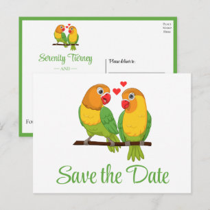 Cartão Postal Pombinhos de Amor Casamento dos Pássaros de Amor S