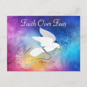 Cartão Postal Pombo Branco