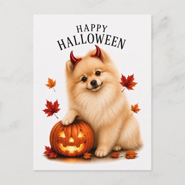 Cartão Postal Pomerânia Halloween (Frente)