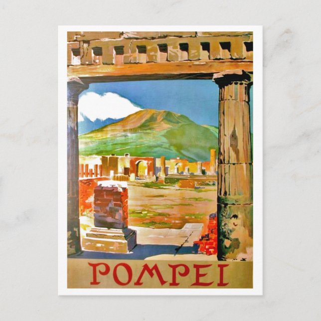 Cartão Postal Pompei, sítio arqueológico, Itália (Frente)