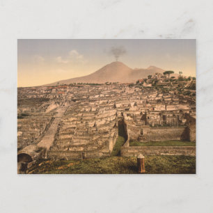 Cartão Postal Pompeia e Monte Vesivius, Campânia, Itália